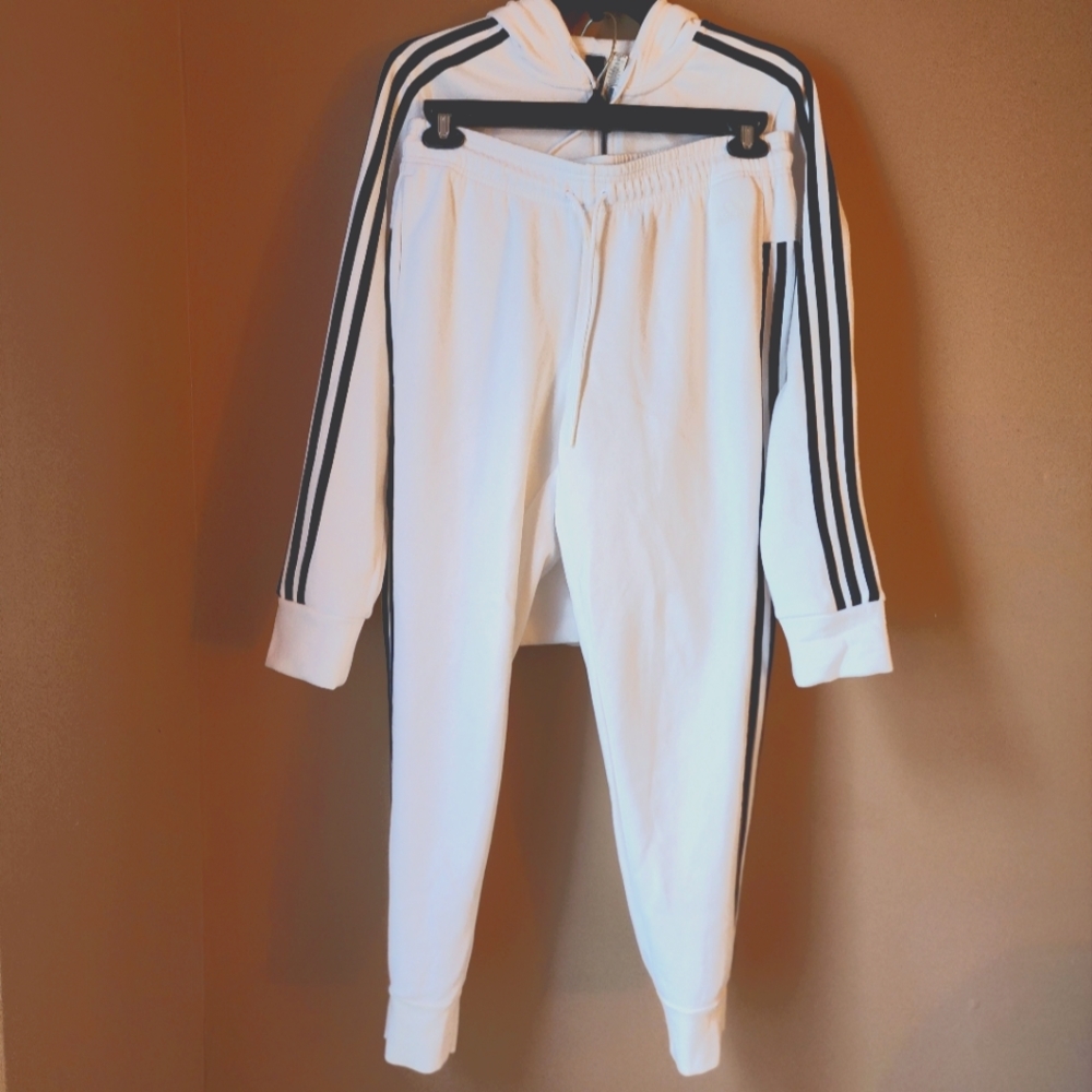 ADIDAS fleece jogger set EUC